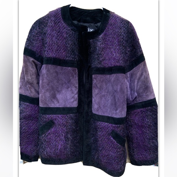 Rare Women's JINX SENIOR Handwoven Wool Suede Designer Jacket Colored - Picture 1 of 13